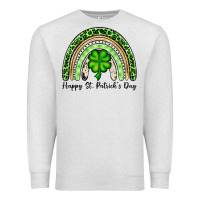 Oatmeal Heather Happy St. Patrick's Day rainbow Premium Sweatshirt - OliviaCreatesArt