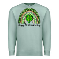 Seafoam Happy St. Patrick's Day rainbow Premium Sweatshirt - OliviaCreatesArt