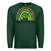 Sports Green Happy St. Patrick's Day rainbow Premium Sweatshirt - OliviaCreatesArt