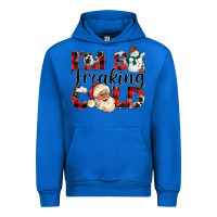 Cobalt Im So Freaking Cold Urban Hoodie - CowhideDigitalArt