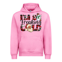 Fuchsia Pink Im So Freaking Cold Urban Hoodie - CowhideDigitalArt