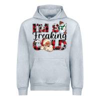 Heather Grey Im So Freaking Cold Urban Hoodie - CowhideDigitalArt