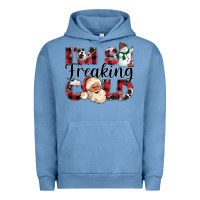 Pigment Pebble Blue Im So Freaking Cold Urban Hoodie - CowhideDigitalArt