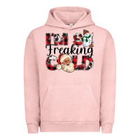 Pigment Salmon Im So Freaking Cold Urban Hoodie - CowhideDigitalArt