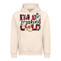 Sandshell Im So Freaking Cold Urban Hoodie - CowhideDigitalArt