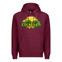 Burgundy St. Patrick's Day American Football Premium Hoodie - HowdyJamesFarm