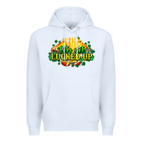 White St. Patrick's Day American Football Premium Hoodie - HowdyJamesFarm