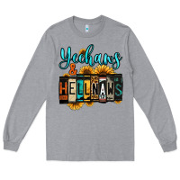 Heather Grey yeehaws and hellnaws Long Sleeve Tee - Jasminsmagicworld