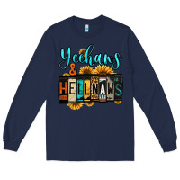 Navy yeehaws and hellnaws Long Sleeve Tee - Jasminsmagicworld