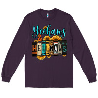 Plum yeehaws and hellnaws Long Sleeve Tee - Jasminsmagicworld