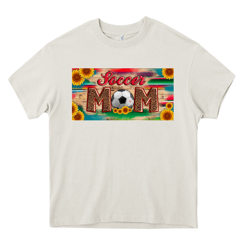 Soccer Mom With Ball And Sunflower And Serape Licanse Plate Heavy Core Tee by Artiststas | Teevron