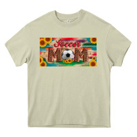 Mossy soccer mom with ball and sunflower and serape licanse plate Heavy Core Tee - Artiststas