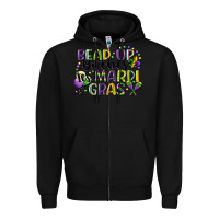 Black bead up bitches its mardi gras Zipper Hoodie - CowGirlArtShop