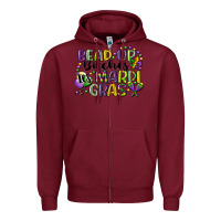 Burgundy bead up bitches its mardi gras Zipper Hoodie - CowGirlArtShop