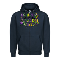 Navy bead up bitches its mardi gras Zipper Hoodie - CowGirlArtShop