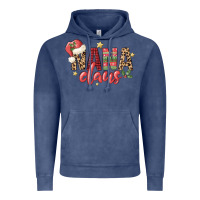 Vintage Denim nana claus Vintage Hoodie - MaliasSmallBusiness