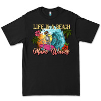 Black Life is a beach make waves skeleton Premium Tee - NancyCooperArtShop