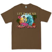 Cacao Life is a beach make waves skeleton Premium Tee - NancyCooperArtShop