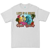 Dove Grey Life is a beach make waves skeleton Premium Tee - NancyCooperArtShop