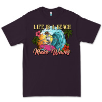 Plum Life is a beach make waves skeleton Premium Tee - NancyCooperArtShop