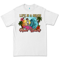 White Life is a beach make waves skeleton Premium Tee - NancyCooperArtShop