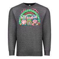 Charcoal Heather Easter gnomes rainbow Premium Sweatshirt - OliviaCreatesArt