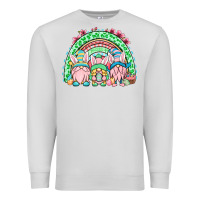 Dove Grey Easter gnomes rainbow Premium Sweatshirt - OliviaCreatesArt
