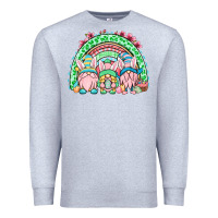 Heather Grey Easter gnomes rainbow Premium Sweatshirt - OliviaCreatesArt