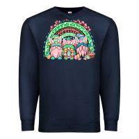 Navy Easter gnomes rainbow Premium Sweatshirt - OliviaCreatesArt