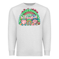 Oatmeal Heather Easter gnomes rainbow Premium Sweatshirt - OliviaCreatesArt