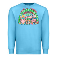 Ocean Blue Easter gnomes rainbow Premium Sweatshirt - OliviaCreatesArt