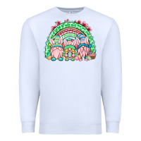 White Easter gnomes rainbow Premium Sweatshirt - OliviaCreatesArt