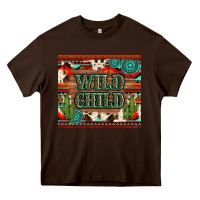 Chocolate Brown wild chıld aztec gemstone and cactus Heavy Core Tee - Artiststas