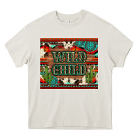 Cream wild chıld aztec gemstone and cactus Heavy Core Tee - Artiststas