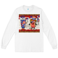 White usa hot dog coca tumbler Long Sleeve Tee - BarkalooDesign