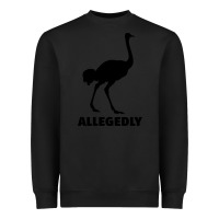 Black ALLEGEDLY FUNNY OSTRICH Heavyweight Sweatshirt - Bettercallsaul