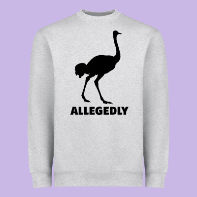 Allegedly Funny Ostrich Heavyweight Sweatshirt Designed By Bettercallsaul