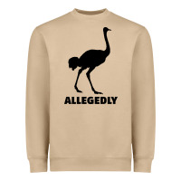 Mushroom ALLEGEDLY FUNNY OSTRICH Heavyweight Sweatshirt - Bettercallsaul