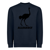 Navy ALLEGEDLY FUNNY OSTRICH Heavyweight Sweatshirt - Bettercallsaul