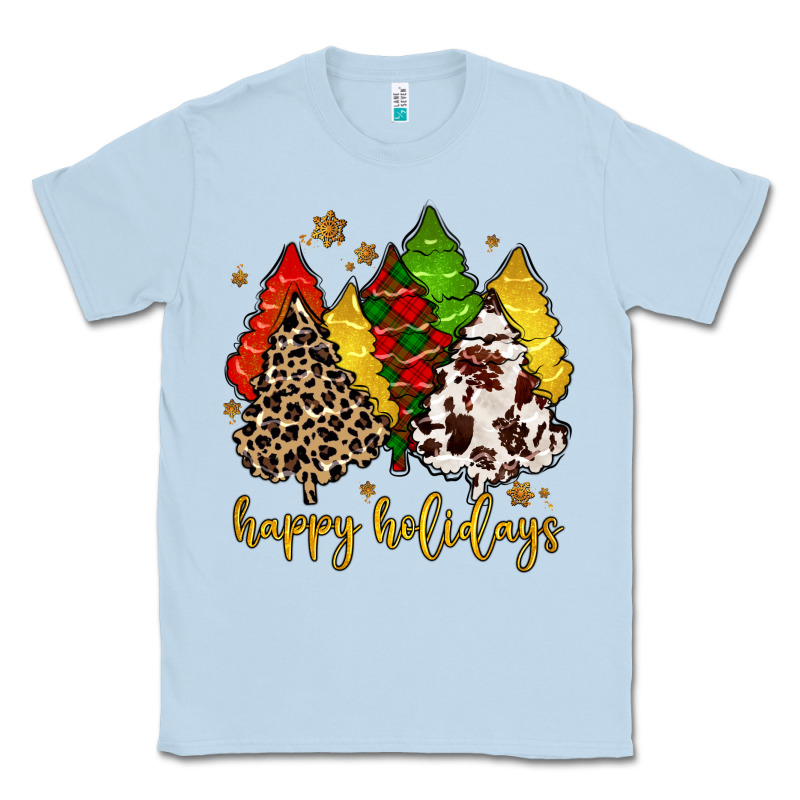 Happy Holidays With Christmas Tree Classic Tee by MaliasSmallBusiness | Teevron