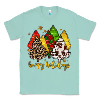 Seafoam happy holidays with christmas tree Classic Tee - MaliasSmallBusiness
