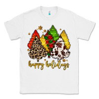 White happy holidays with christmas tree Classic Tee - MaliasSmallBusiness