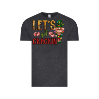Vintage Black Let's get crackin Christmas Vintage Tee - NancyCooperArtShop