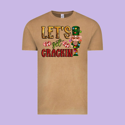 Let's Get Crackin Christmas Vintage Tee Designed By Nancycooperartshop