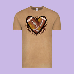 Heart Football Vintage Tee Designed By Jahusdesignshop