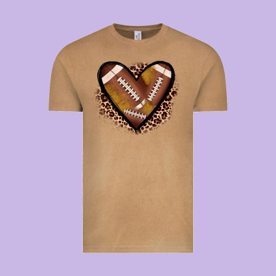 Heart Football Vintage Tee Designed By Jahusdesignshop