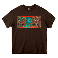 Chocolate Brown mom life license plate Heavy Core Tee - Artiststas