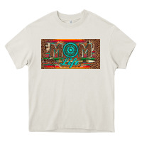 Cream mom life license plate Heavy Core Tee - Artiststas