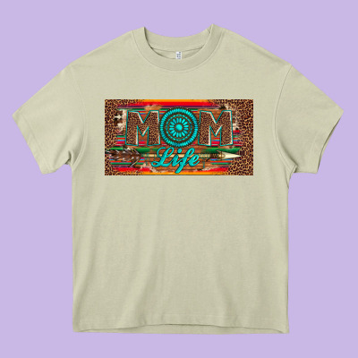 Mom Life License Plate Heavy Core Tee Designed By Artiststas