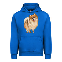 Cobalt Pomeranian Dog Illustrations Urban Hoodie - LillyAllenDesigns